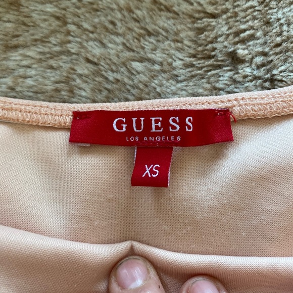 Pink off shoulder GUESS mini dress - Picture 2 of 2